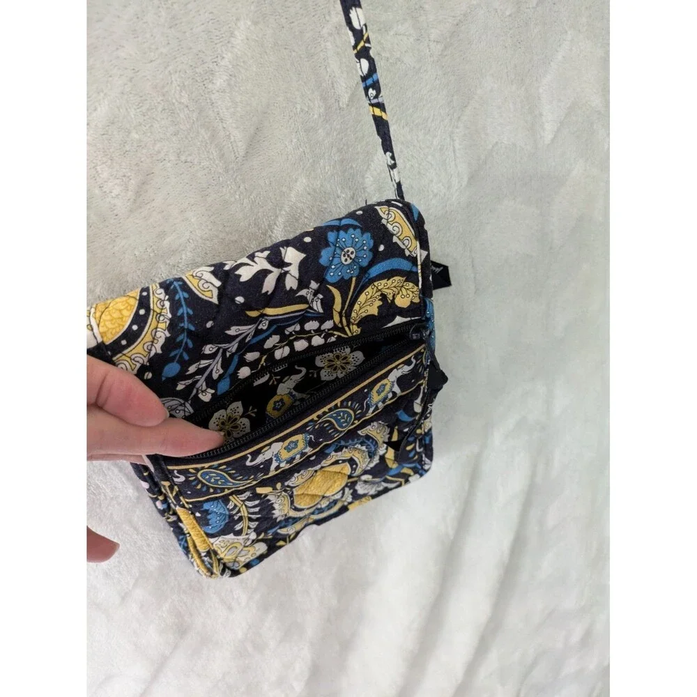 Vera Bradley Ellie Blue Elephant Pattern Crossbody Purse
